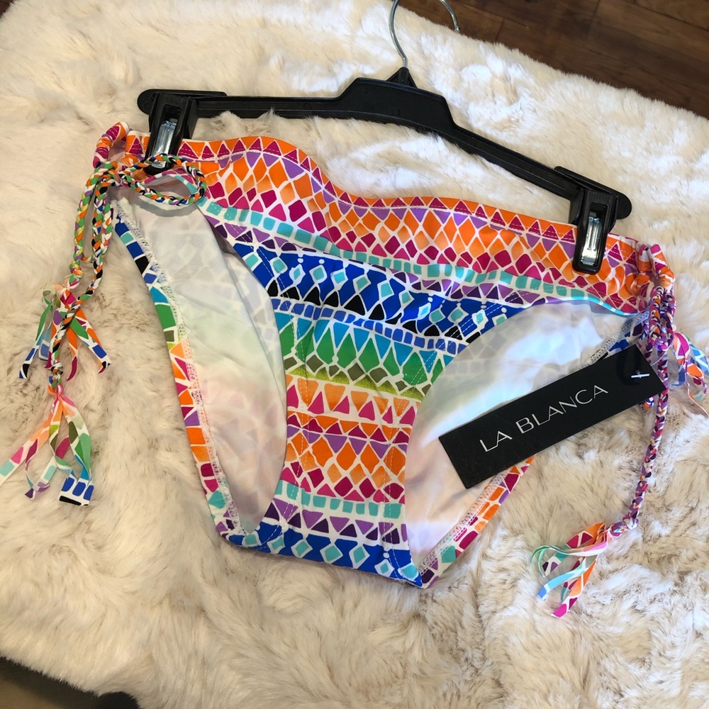 New! La Blanca bikini bottom, size 6. Multicolor